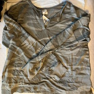 Dry Goods Camo Cozy Long Sleeved Top